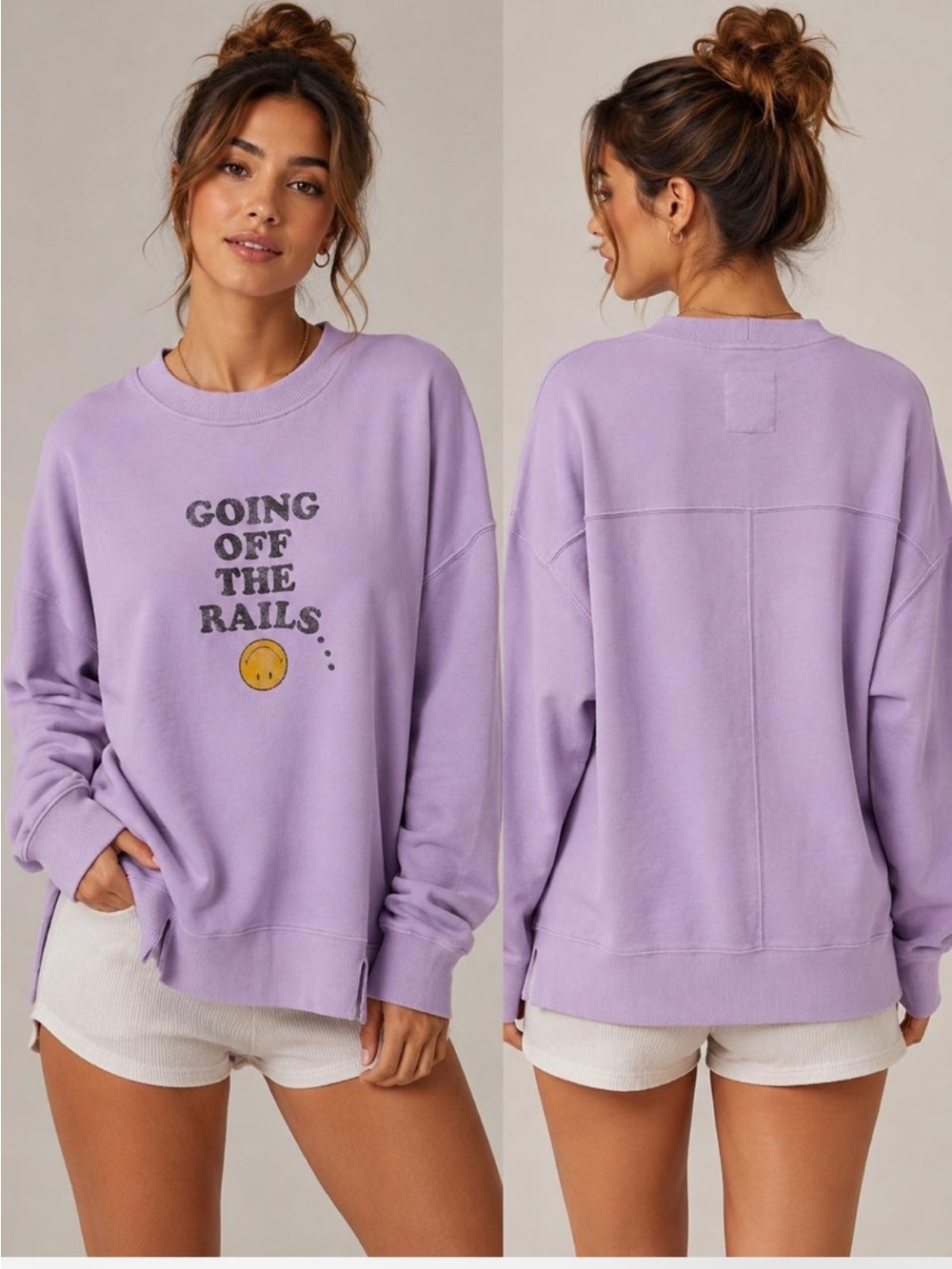 AERIE OVERSIZED GRAPHIC CREWNECK